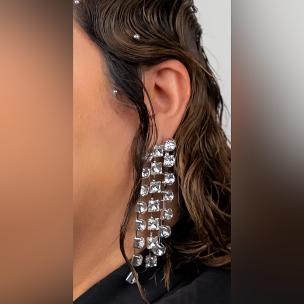 Diamond waterfall earrings
